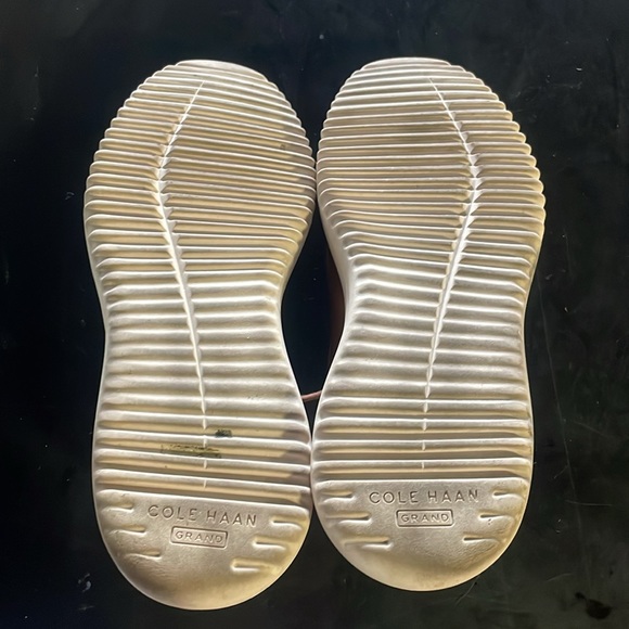 Cole Haan - Mens Grand+ Plain Toe Oxford Shoes, size 10 W US mens, color brown. - Picture 4 of 5